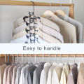 Clothes Hanger Organizer 5-in-1 Multi-layer Anti-slip Clothing Hanger for Space Saving Closet Organization Perfect for Shirts Dresses Sweaters Closet Storage Racks.