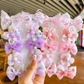 [10-Piece Set] Bow Cloth Flower Hair Clips Children Princess Baby Sweet Bangs. 
