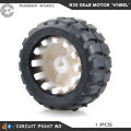 N20 DC Gear Motor Rubber Wheel D-Axis Shaft 44mm / 43mm 3PI MiniQ High-Quality Robotic Car Wheel Tyre (1 Pcs). 