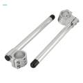 2X Universal Motorcycle 37mm CNC Fork Clip-ons Handle Grip Handlebar. 