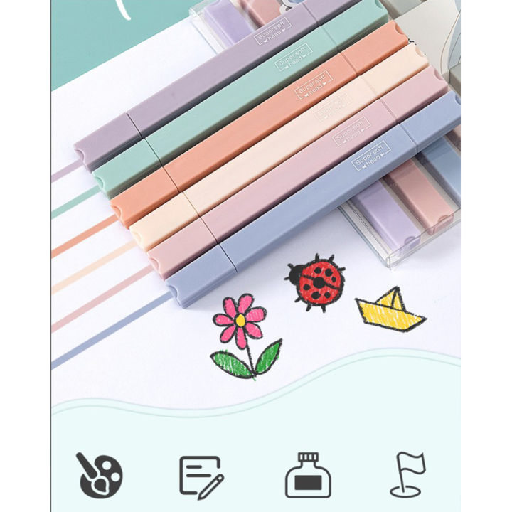 GC%201%20Set%20Soft-ip%20Highlighter%20Creative%20Light%20Color%20Pen%20Large-capacity%20Marker%20Pen%20-%20ips%20-%20Image%205