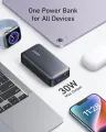 Anker Power Bank, 533 Power Bank (PowerCore 30W), Power IQ 3.0 Portable Charger with PD 30W Max Output, 10,000mAh Battery Pack for iPhone 15/14 Series. 