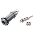 1x 1/4 Inch Chrome Cylinder Flush Mount Jack & A1347 1 Piece Guitar Bass End Pin Output Jack 1/4 Inch Mono or Stereo.