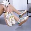 Thick Soled Women Casual Sneakers Anti Slip Fashion Waterproof Breathable Sports Shoes for Running Autumn Hiker Spring Skirt Female , Yellow 35. 