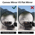 Bicycle bike cycling rear mirror handle bar back rear view broad wide angle mirror 1pc.