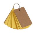 Learning Card Kraft Paper Binder Ring Easy Flip Flash Cards Study Memo Pads DIY Stationery.
