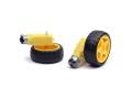 Smart Robot Car Dual Shaft Gear Motor With Tire Wheel (2 Set).