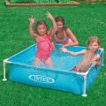 Intex Mini Frame Pool | Dimensions : 122 x 122 x 30 cm | 20 Gauge Vinyl Wall | 10 Gauge Vinyl Floor | Metal Steel Frame. 