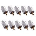 10 Pack UHF/PL-259 Solder Connector Plug with Reducer for RG8X, RG8, RG59, LMR-400, RG-213 Coaxial Coax Cable. 