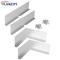 Gutter Valley Splash Guard Easy Install Gutter Valley Splash Guards with Screws Effective Rain Diverter for Roofing 2/4pcs Set Gutter Splash Guard.