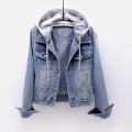 Qualified Slim Fit Denim Hoodie Jacket for Women.