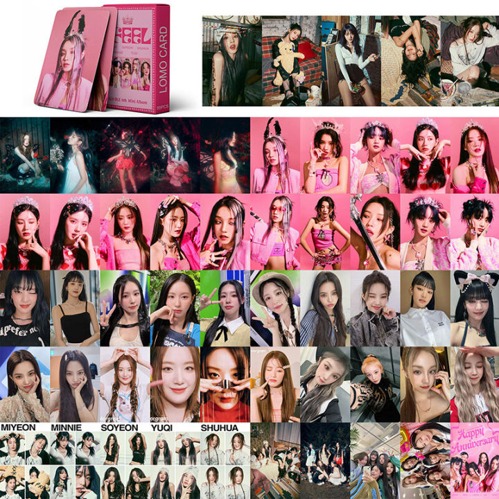 55pcs/box (G)I-DLE Photocards Fate Wife Super Lady Album LOMO Card Postcard GIDLE photocard