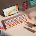 Wireless Keyboard and Mouse External Laptop Office Typing Bluetooth Keyboard and Mouse Set 84 Key Artificial Physical Keyboard.