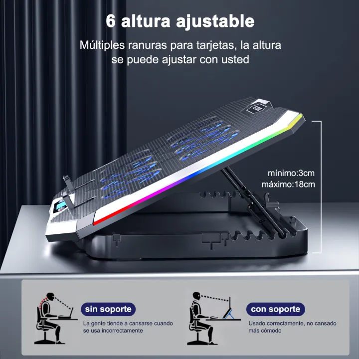 Laptop%20Cooling%20Pad,%208%20Fans%206%20Gear%20Laptop%20Cooler,%206%20Height%20Adjustable%20Laptop%20Stand,%20RGB%20Gaming%20Cooling%20Pad%20for%2011-17.3%20inches%20Laptop%20-%20Image%203