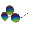 Purple 3 Eyes Round Sunglasses Men/Women Third Lenses Party Metal Vintage Sun Glasses Eyewear Shades UV400. 