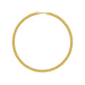 N0264 Simple Special-Interest Design Large Circle Necklace for Women Copper Plated Real Gold Fashion All-Match Choker Collar Trend. 