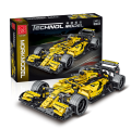 1:10 yellow racing car blocks 1084pcs Technic Formula 1 Exclusive Car Building Blocks Set. 