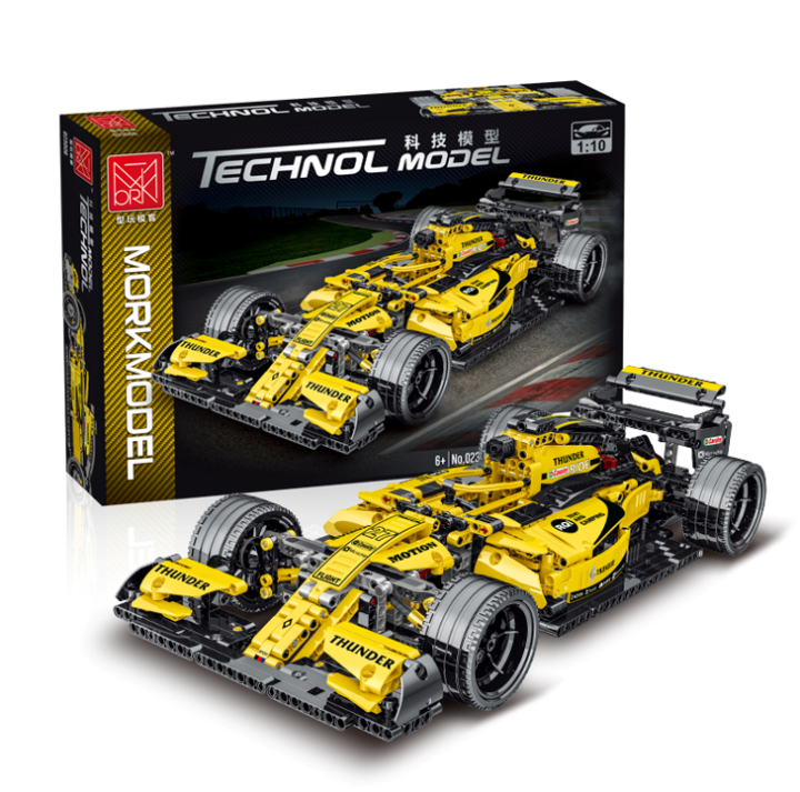 1:10%20yellow%20racing%20car%20blocks%201084pcs%20Technic%20Formula%201%20Exclusive%20Car%20Building%20Blocks%20Set%20-%20Image%203