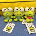 Sanrio Kero Kero Keroppi Cartoon Plush Stuffed Doll Cute Backpack Pendant Little Frog Key Chain Children Toy Gifts for Boys Girl. 