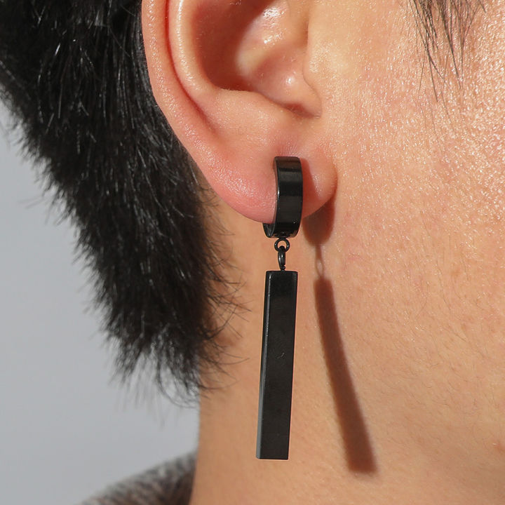 ebay European and American cross-border hot selling creative long stick ear clip with ring ear buckle punk style ear clip ear buckle factory direct sales