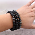 Wholesale Lava Stone Buddha Beads Bracelets Black Iron Lava Bracelet Natural Volcanic Stone Bracelets for Women Men. 