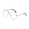 Zhou Yangqing's same flat mirror Internet celebrity glasses frame, female Korean version of the tide metal thin retro round face glasses frame.