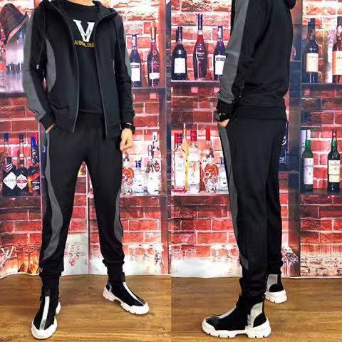 Sports%20Suit%20Men's%20Spring%20and%20Autumn%20Loose%20plus%20Size%20plus%20Size%20Overweight%20Man%20Leisure%20Running%20Trend%20Set%20Fitness%20Clothes%20Men%20-%20Image%203