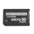 Memory Stick Pro Duo Adapter, Micro-SD/Micro-SDHC TF Card to Memory Stick MS Pro Duo Card for Sony PSP Card Adapter. 