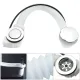 Chrome Round Connection Bathroom Kit Bathtub Drain Tube Bath Overflow Concealed Waste Pipe. 
