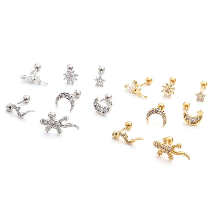 %E3%80%90Hey%20my%20home%E3%80%91New%20Style%20Stainless%20Ear%20Piercing%20Stud%20Cz%20Gecko%20Moon%20Cartilage%20Conch%20Screw%20Back%20Earring%20-%20Image%203