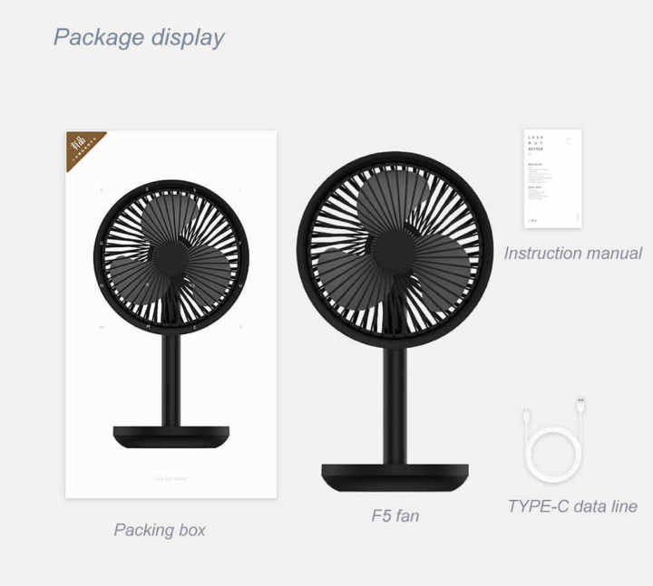 Xiaomi%20SOLOVE%20F5%20Portable%20Desktop%20Fan%20Electric%20USB%20Rechargable%20Rotatable%203%20Speed%20Small%20Volume%20Long%20Battery%20Life%204000mAh%20Batteries%20-%20Image%202
