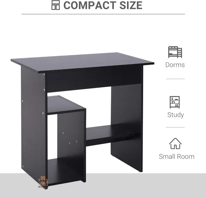 RoyalDecor%20Compact%20Small%20Computer%20Table%20Wooden%20Desk%20Keyboard%20Tray%20Storage%20Shelf%20Modern%20Corner%20Table%20Home%20Office%20Black%20-%20Image%204