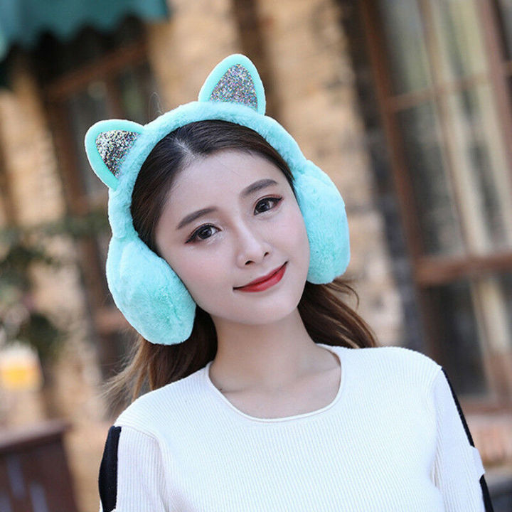 1%20pc%20Women%20Girls%20Winter%20Warm%20Earmuffs%20Cat%20Ears%20Cat%20Ear%20Ear%20Warmers%20Outdoor%20Earmuff%20Sequin%20Earmuffs%20Fluffy%20Earflap%20Headband%20-%20Image%205