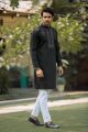 Masculine Black Semi Fit Casual  Panjabi For Men. 