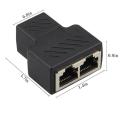 Rj45 Ethernet Splitter Adapter Female To Female 1 To 2 Lan Ethernet Network Cable Connector Support Adsl Hubs Switch Router. 