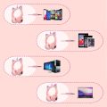RGB Unicorn Kids Wireless Headphones With Mic,Control RGB Light Girls Music Stereo Earphone Mobile Phone Children's Headset Gift. 