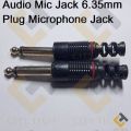 PLASTIC 6.35mm JACK NORMAL Quality MALE Audio Mic Jack 6.35mm 1/4″ Plug Microphone Mono Plastic Jack Solder Connector Adapters For Microphone. 
