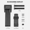 BENGGUO Bike Lock Portable Folding Lock for Bicycle Electric Bike Motorcycles with ABS Cover Strong Security Easy Carry 76.7cm Extended. 