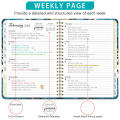 Coil-Bound Academic Planner Dated Layout A5 Size Hardcover Weekly Monthly Planners 2024-2025 Planner for Student Use Professional Organization Academic Tracking  Planning Personal Journaling. 