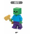 【Best-Selling】 My World Minecraft Minifigures Steve Zombie Iron Golem Enderman Model Building Blocks Diy Toys Gifts Style:XH1569. 