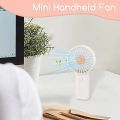 Mini Fan Handheld Cute Flower Design Compact Cooling Fan 3 Speeds USB Rechargeable Small Handheld Fan For Women Men Kids Outdoor.