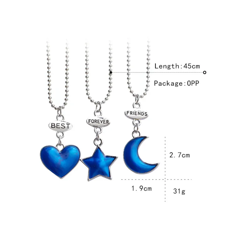 %E3%80%90Daily%20Necessities%20For%20Anyone%20Store%E3%80%913pcs%20Fashion%20Cute%20Star%20Moon%20Good%20Sister%20Pendant%20Necklace%20BFF%20Best%20Friends%20Jewelry%20Love%20Three-Piece%20Necklace%20Jewelry%20-%20Image%204