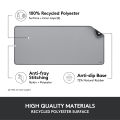 Logitech Desk Mat - Studio Series, Multifunctional Large Desk Pad, Extended Mouse Mat, Office Desk Protector with Anti-Slip Base, Spill-Resistant Durable Design- Mid Grey.