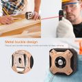 3 in 1 Laser Tape Measure Digital Rangerfinder 16Ft Measuring Tape 131Ft Rechargeable Distance Meter - gold + black.