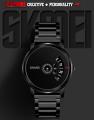 SKMEI 1260 Black Stainless Steel Analog Watch For Men - Black. 