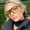 Vintage Retro Pilot Sunglasses for Men Women Oversized Sunglass Colored Lenses Gradient Eyeglasses Male Driving Glasses Gafas UV. 