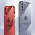 Maple Leaf Case VIVO V2026 V2048 V2029 V2027 V2043 V2033 V2032 Casing Soft Plating Square Phone Back Cover. 