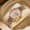 POEDAGAR Women Watch Stainless Steel Mesh Rose Gold Simple Waterproof Luminous Ladies Watches Luxury Quartz Elegant. 