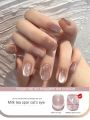 Annies Milk Tea Spar Cat Eye Magnetic Gel Nail Polish Glue 10ml Silver Variety Glue Nail Art Shiny Nail Art Varnish. 