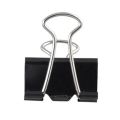 Metal Paper Clips / Stationery Binders Clips Black (10 Pieces) 32mm Small Size.